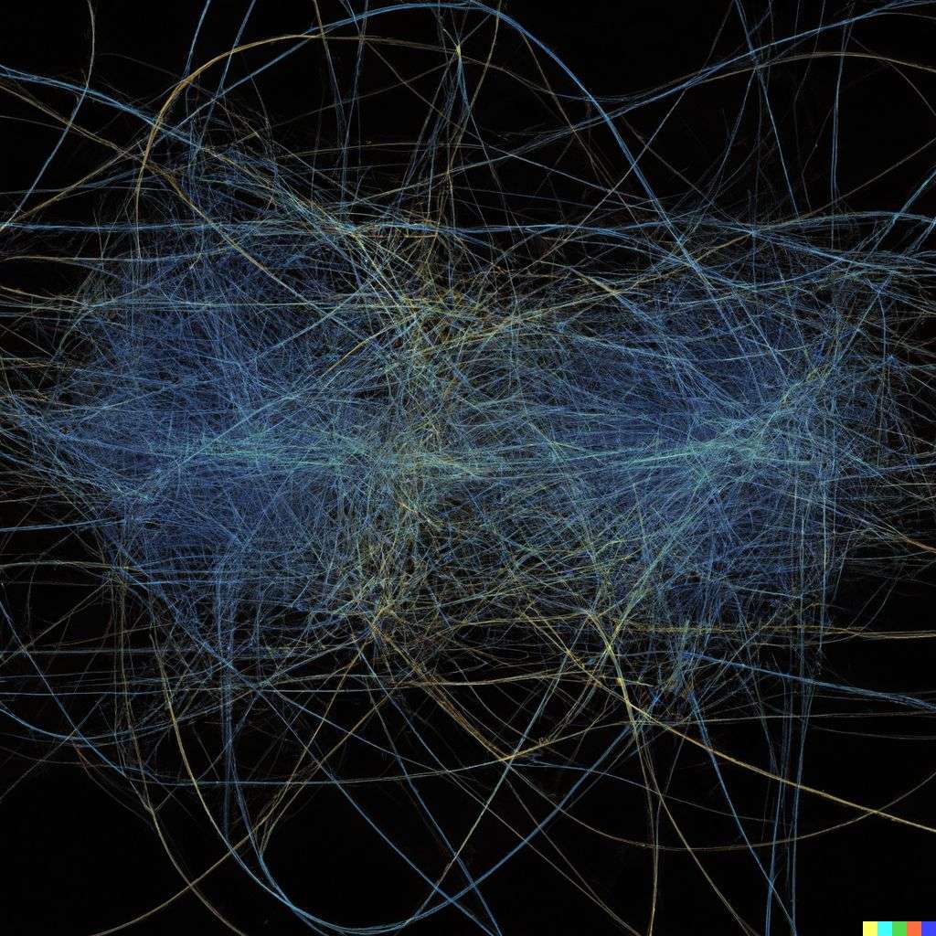 a detailed image of a representation of anxiety, created by using Fourier series